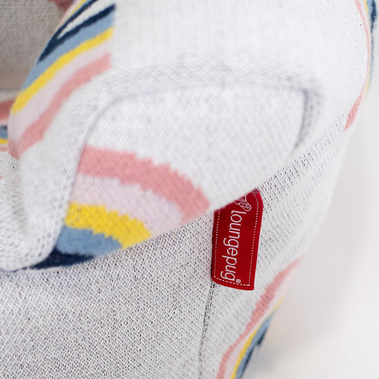 Småbarnestol Saccosekk 1-3 år - Strikket Regnbue 02