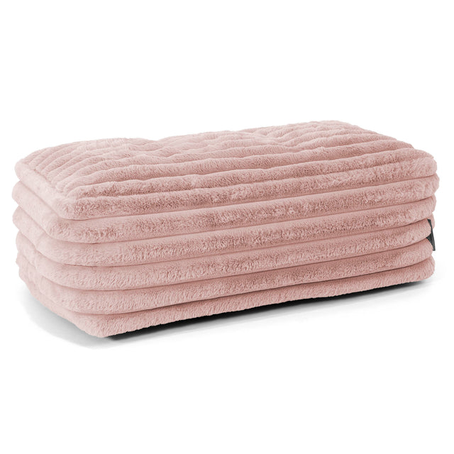 Stor Fotskammel - Ultrabehagelig Kord Støvete Rosa 01