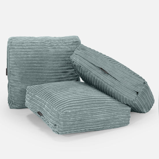 Stor Gulvpute - Kordfløyel Mintgrønn 04