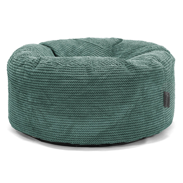 Stor Rund Puff - Pom-pom Mosegrønn 01