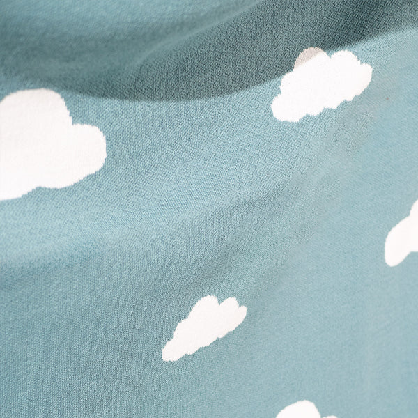 Sofa Pledd / Teppe - Strikket Sky Blå Fabric Close-up Image