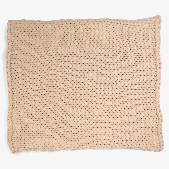 Vektpledd for Voksne - Grovstrikket Taupe 02