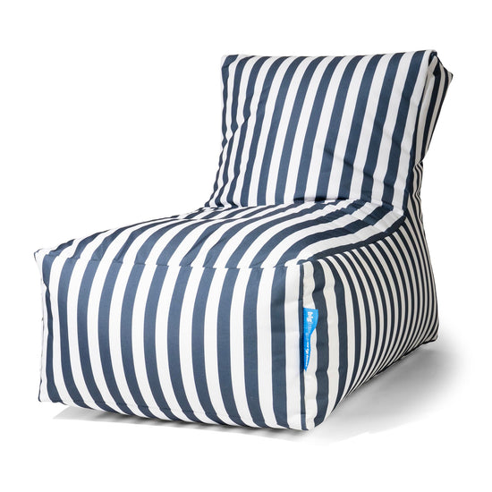 Lounge Saccosekk Utendørs - Marineblå Stripet 01