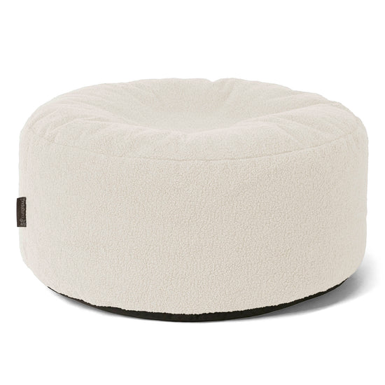 Stor Rund Puff - Bouclé Elfenben 01