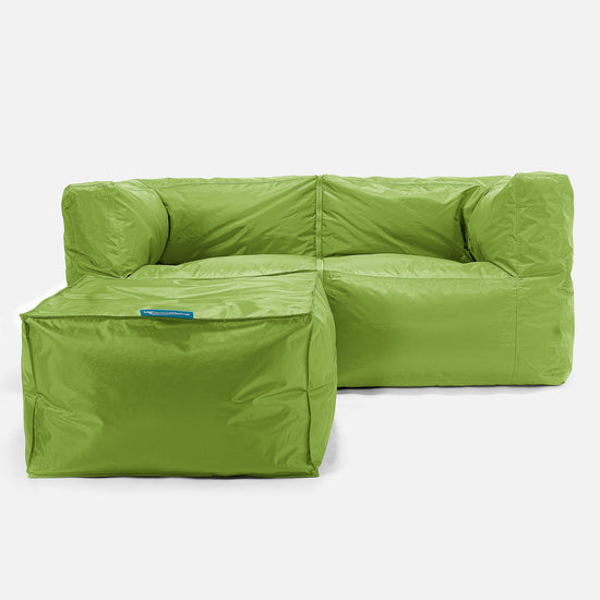2-delt Modulsofa Saccosekk - SmartCanvas™ Lime 02