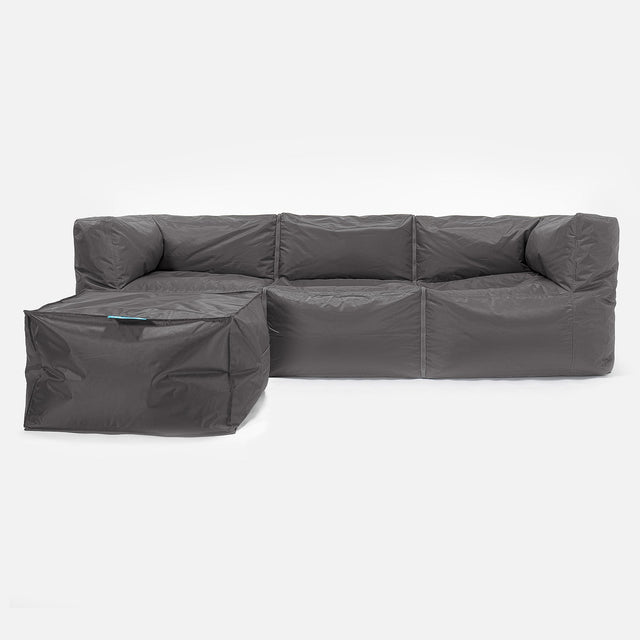 3-delt Modulsofa Saccosekk - SmartCanvas™ Grafitt 02