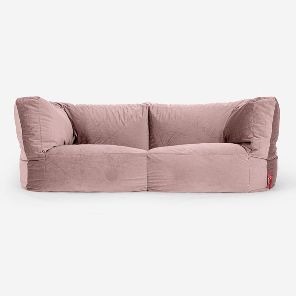 Albert 2-seter Saccosekk Sofa - Fløyel Rosa 01