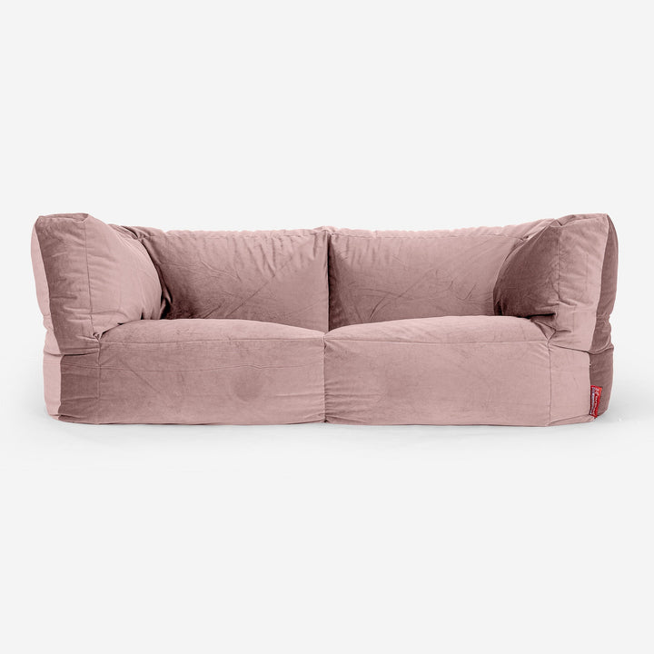 Albert 2-seter Saccosekk Sofa - Fløyel Rosa 01