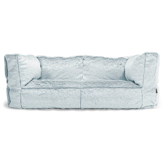 Albert 2-seter Saccosekk Sofa - Kanin-fuskepels Støvete Blå 01