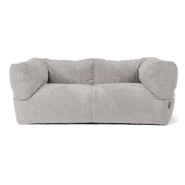 Albert 2-seter Saccosekk Sofa - Kordfløyel Sølvgrå 01