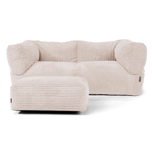Albert 2-seter Saccosekk Sofa - Kordfløyel Elfenben 02