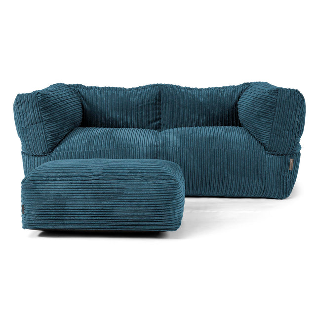 Albert 2-seter Saccosekk Sofa - Kordfløyel Marineblå 02