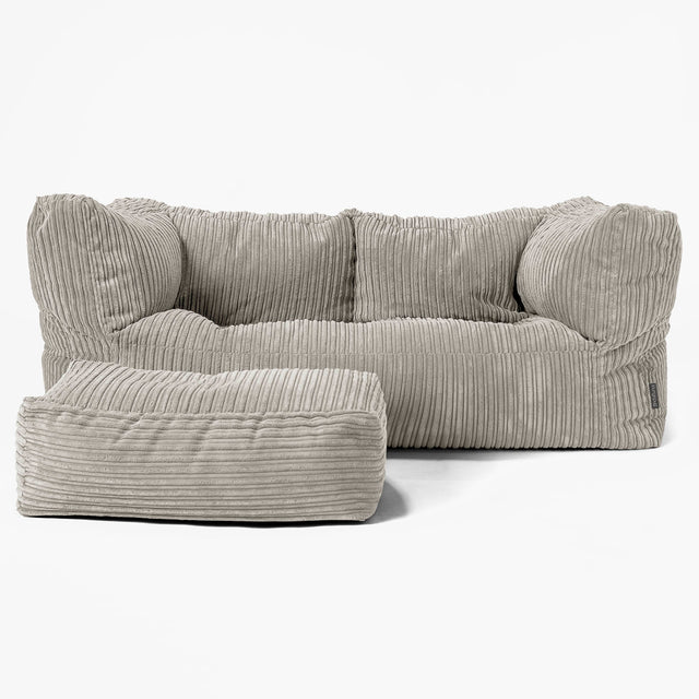 Albert 2-seter Saccosekk Sofa - Kordfløyel Mink 02