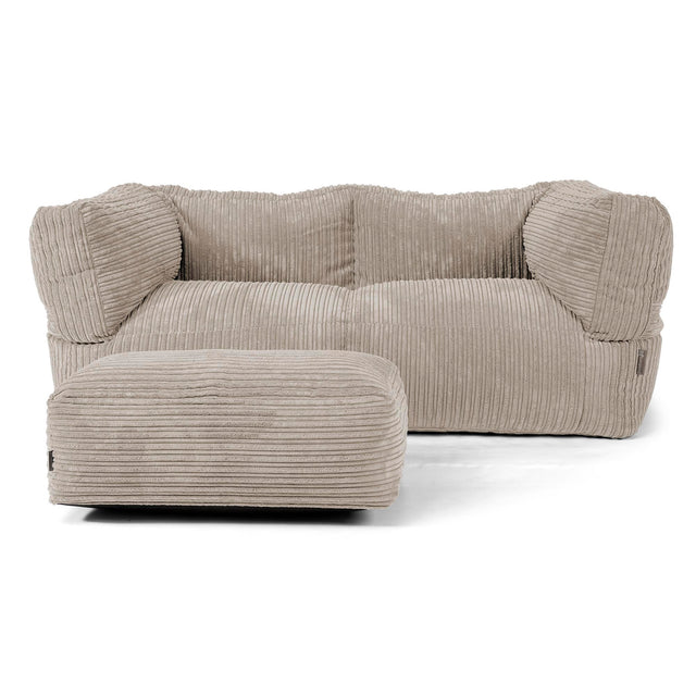 Albert 2-seter Saccosekk Sofa - Kordfløyel Mink 02