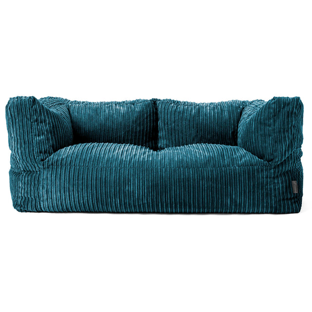 Albert 2-seter Saccosekk Sofa - Kordfløyel Mørketurkis 01