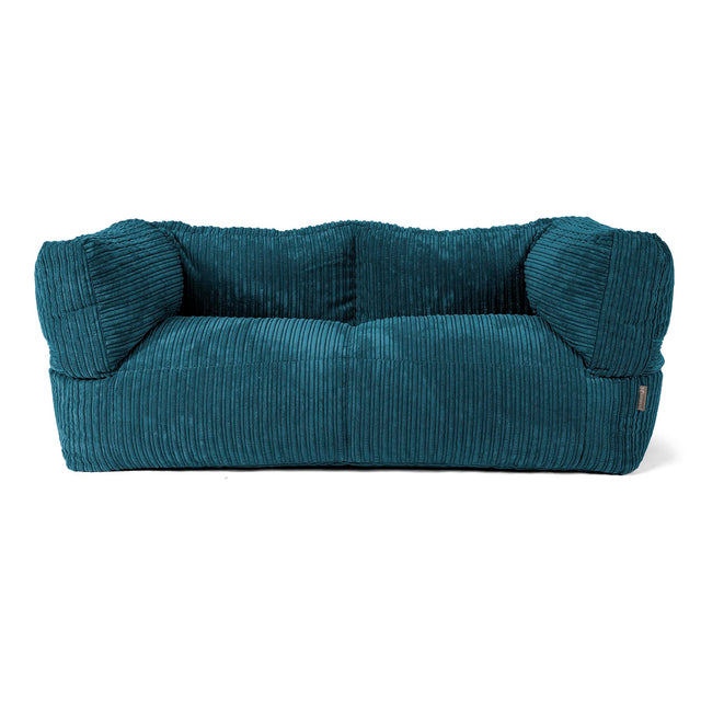 Albert 2-seter Saccosekk Sofa - Kordfløyel Mørketurkis 01
