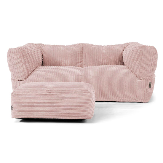 Albert 2-seter Saccosekk Sofa - Kordfløyel Rødmerosa 02