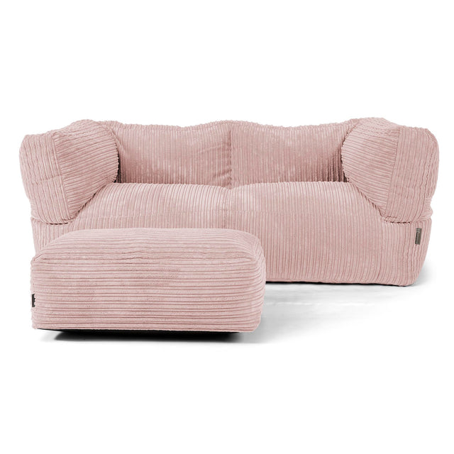 Albert 2-seter Saccosekk Sofa - Kordfløyel Rødmerosa 02
