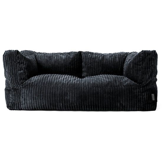 Albert 2-seter Saccosekk Sofa - Kordfløyel Svart 01