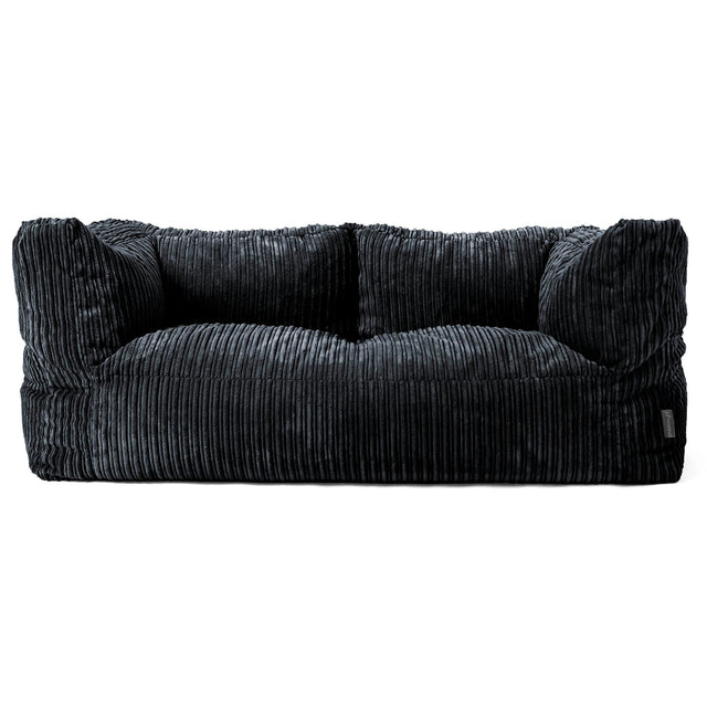 Albert 2-seter Saccosekk Sofa - Kordfløyel Svart 01