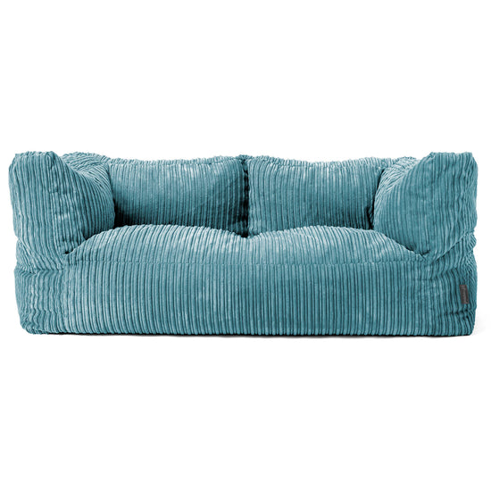 Albert 2-seter Saccosekk Sofa - Kordfløyel Turkis 01