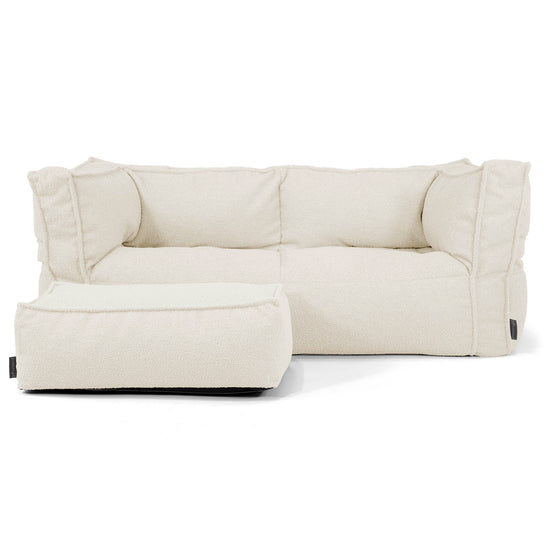 Albert 2-seter Saccosekk Sofa - Bouclé Elfenben_02