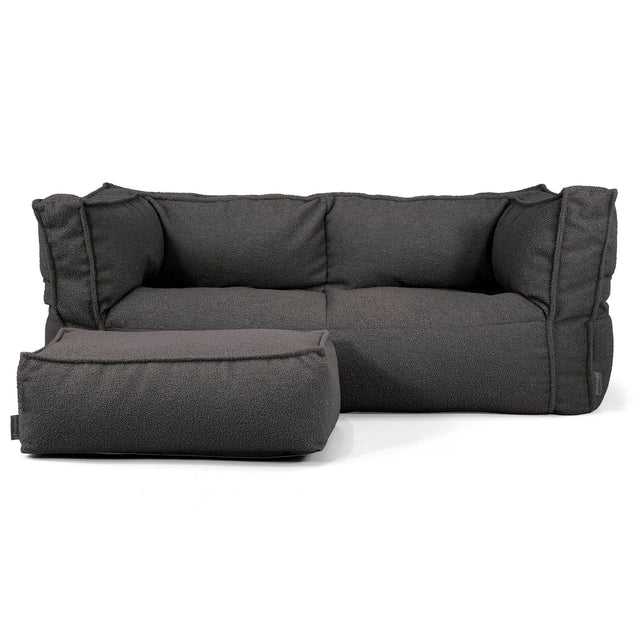 Albert 2-seter Saccosekk Sofa - Bouclé Grafitt_02