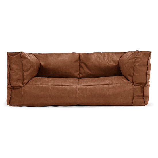 Albert 2-seter Saccosekk Sofa - Vintage Skinn Britisk Brun 01