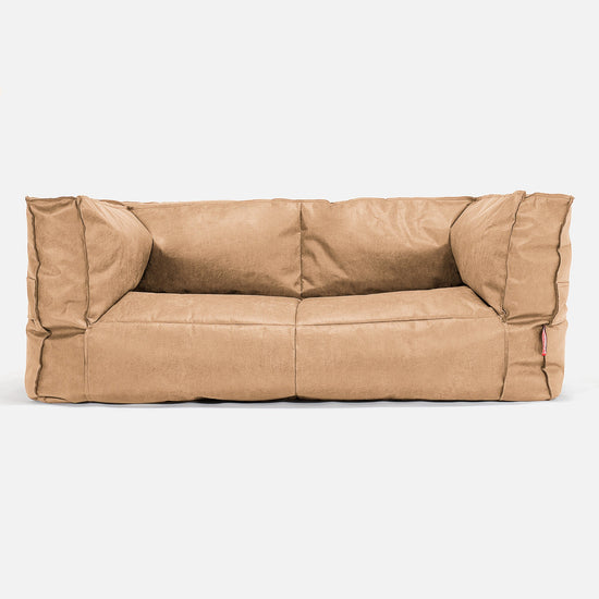 Albert 2-seter Saccosekk Sofa - Vintage Skinn Honning Brun 01