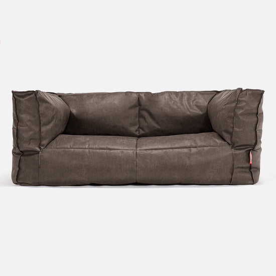Albert 2-seter Saccosekk Sofa - Vintage Skinn Naturskifer 01