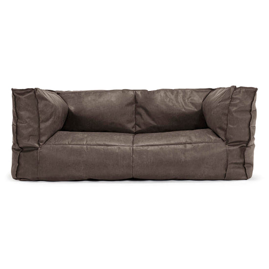 Albert 2-seter Saccosekk Sofa - Vintage Skinn Naturskifer 01
