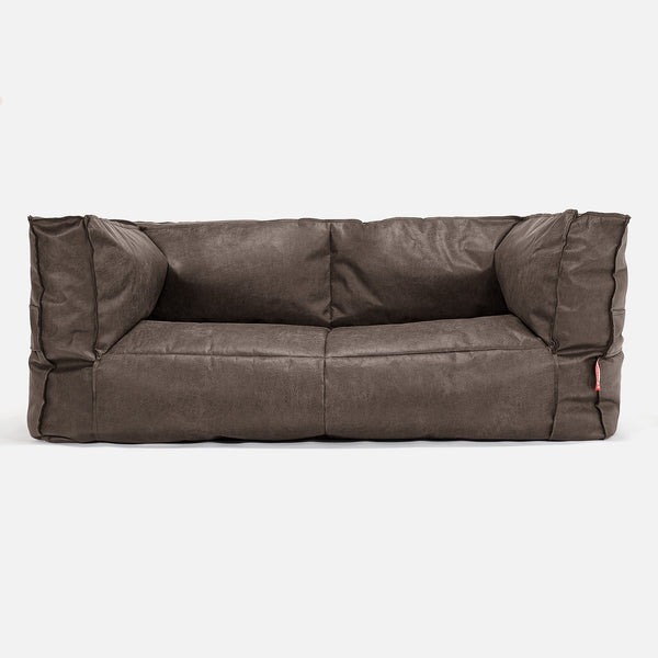Albert 2-seter Saccosekk Sofa - Vintage Skinn Naturskifer 01