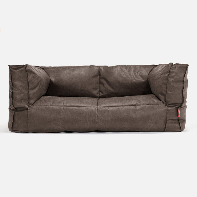 Albert 2-seter Saccosekk Sofa - Vintage Skinn Naturskifer 01