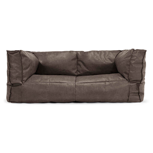 Albert 2-seter Saccosekk Sofa - Vintage Skinn Naturskifer 01