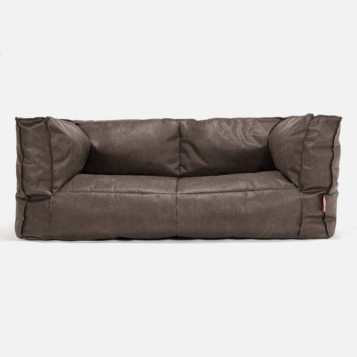 Albert 2-seter Saccosekk Sofa - Vintage Skinn Naturskifer 01