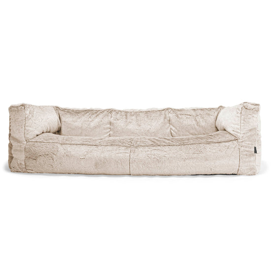 Albert 3-seter Saccosekk Sofa - Kanin-fuskepels Gyllenbrun 01