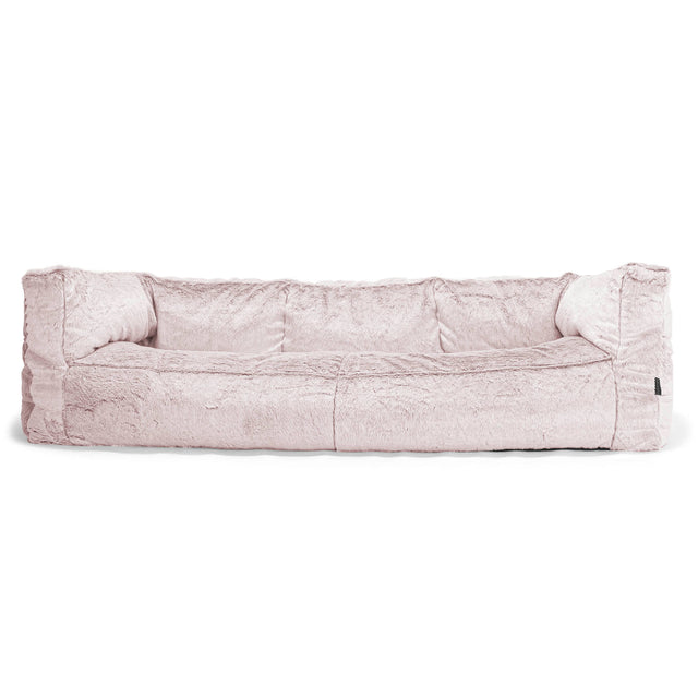 Albert 3-seter Saccosekk Sofa - Kanin-fuskepels Støvete Rosa 01
