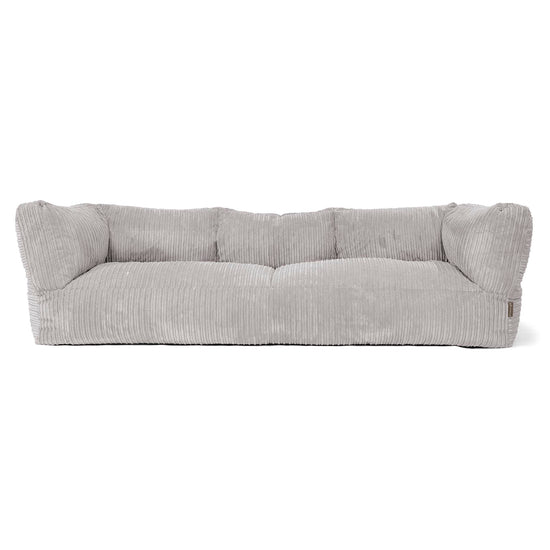 Albert 3-seter Saccosekk Sofa - Kordfløyel Sølvgrå 01