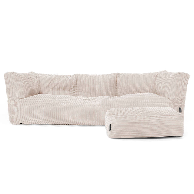 Albert 3-seter Saccosekk Sofa - Kordfløyel Elfenben 02