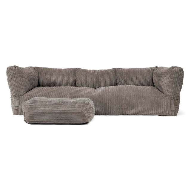 Albert 3-seter Saccosekk Sofa - Kordfløyel Grafitt 02