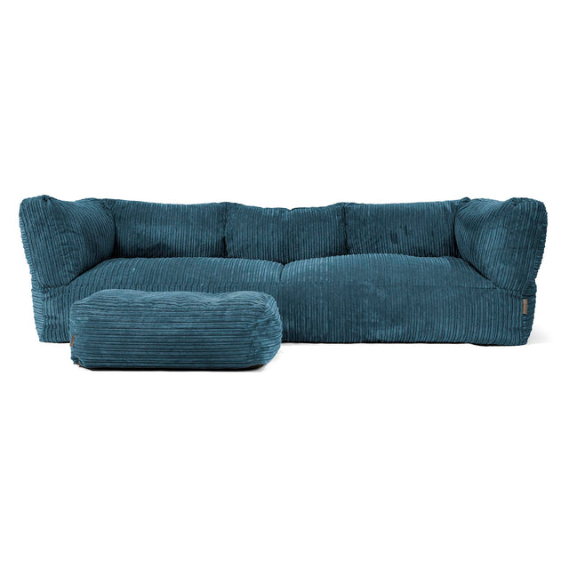 Albert 3-seter Saccosekk Sofa - Kordfløyel Marineblå 02