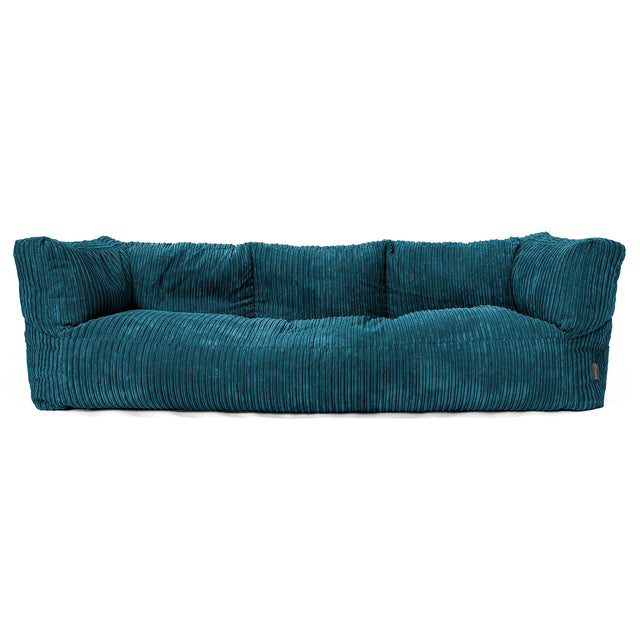 Albert 3-seter Saccosekk Sofa - Kordfløyel Mørketurkis 01