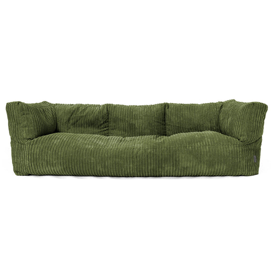 Albert 3-seter Saccosekk Sofa - Kordfløyel Skoggrønn 01