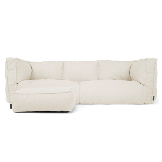 Albert 3-seter Saccosekk Sofa - Bouclé Elfenben_02
