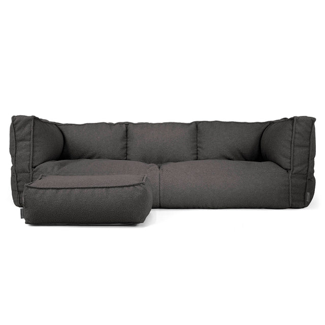 Albert 3-seter Saccosekk Sofa - Bouclé Grafitt_02