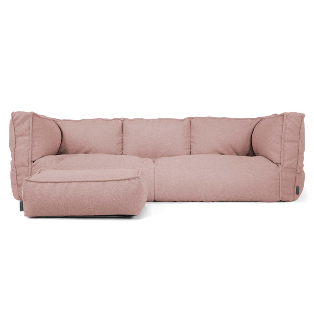 Albert 3-seter Saccosekk Sofa - Bouclé Rosa_02