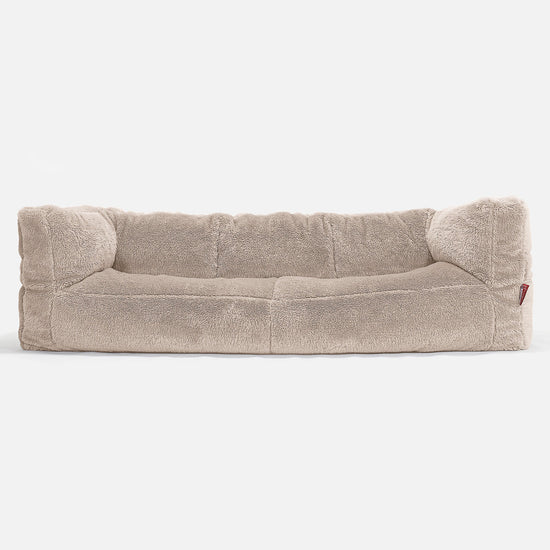 Albert 3-seter Saccosekk Sofa - Teddy-fuskepels Mink 01