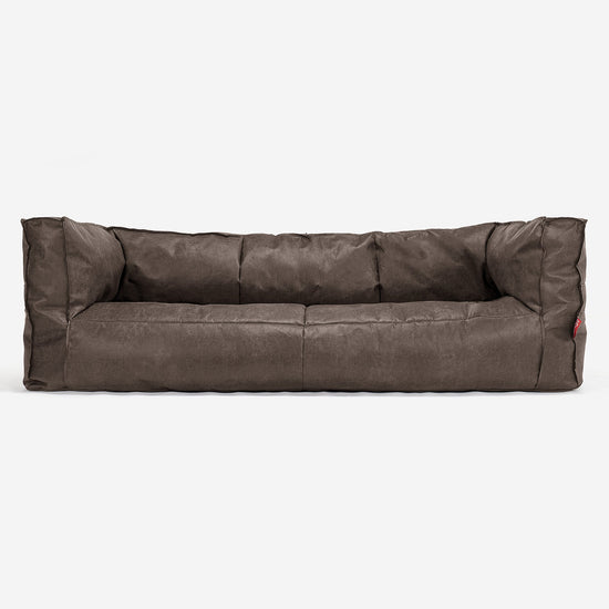 Albert 3-seter Saccosekk Sofa - Vintage Skinn Naturskifer 01