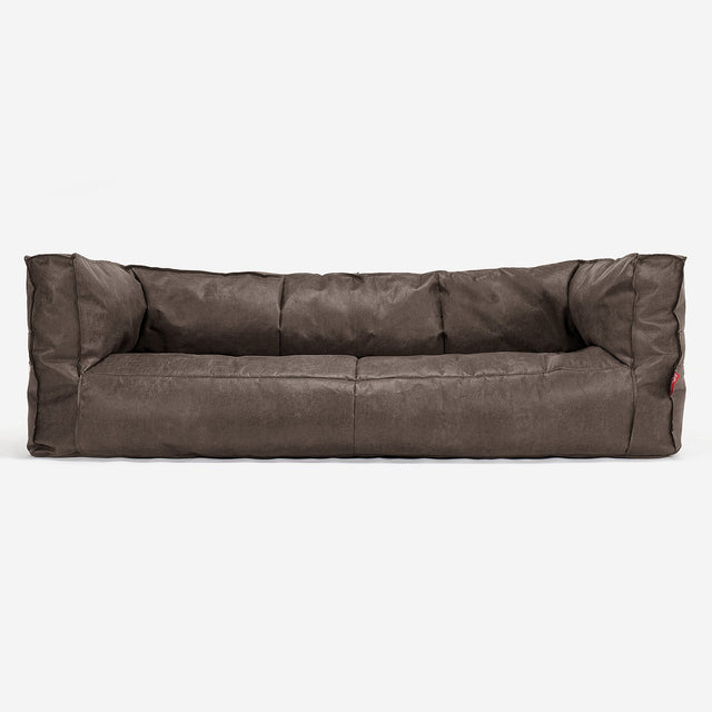 Albert 3-seter Saccosekk Sofa - Vintage Skinn Naturskifer 01