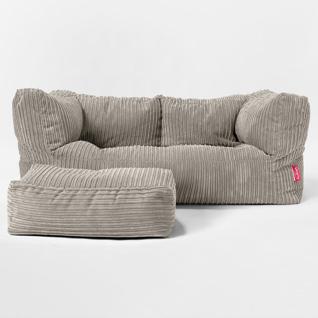 Albert Stor 2-seter Saccosekk for Barn 3-14 år - Kordfløyel Mink 02